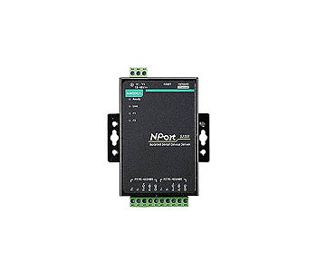 Moxa NPort 5232I w/ adapter - 2 port RS-422/485 device server, 10/100M Ethernet, terminal block, 15KV ESD, 12-30VDC with 2KV iso by MOXA